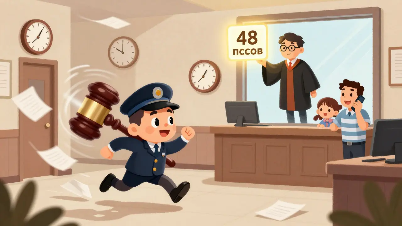 Адвокат спасает задержанного, пока семья звонит по телефону, а часы тикают.