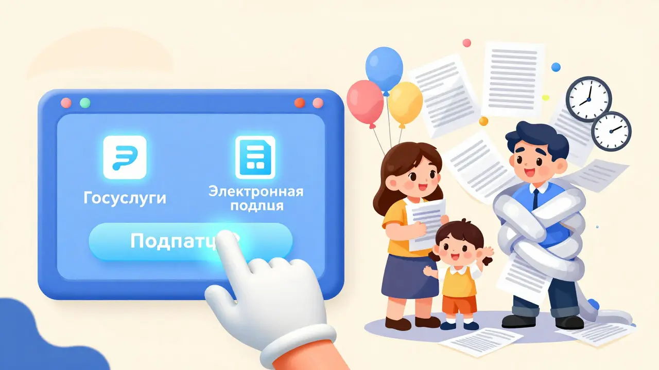 Цифровое соглашение о наследстве: одна сторона радуется, другая запуталась в бумагах и часах.