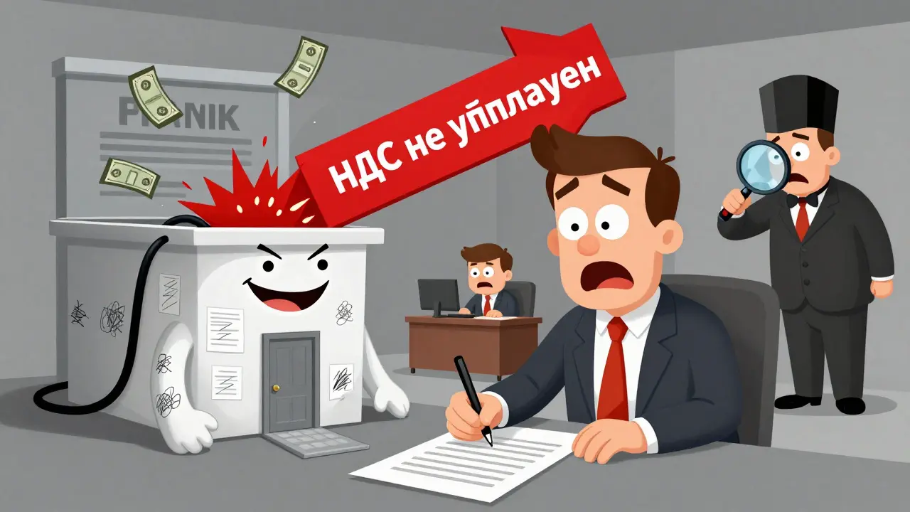 Директор подписывает контракт с фирмой-однодневкой, из которой вырываются денежные искры и налоговые предупреждения.