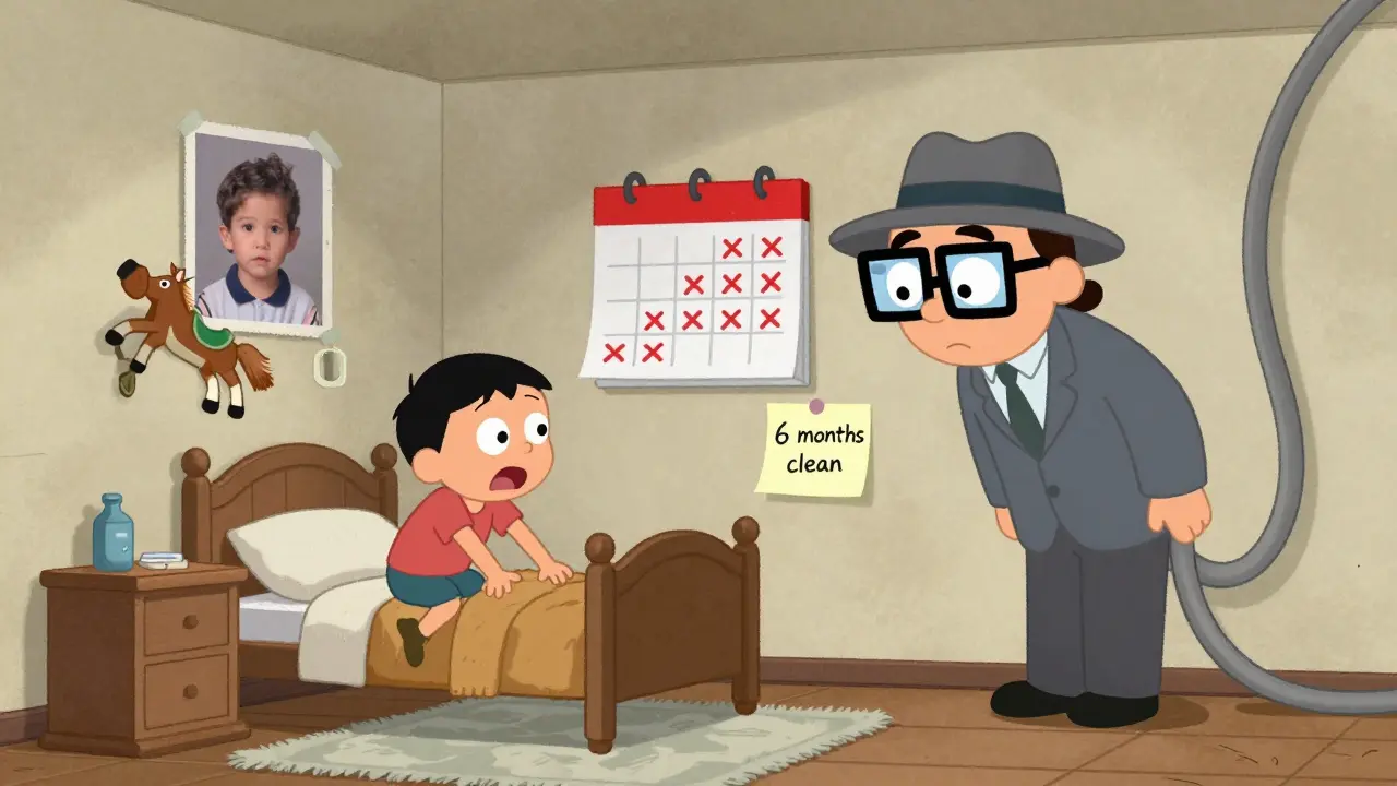 Социальный работник проверяет квартиру, родитель наводит порядок, на стене — календарь трезвости.