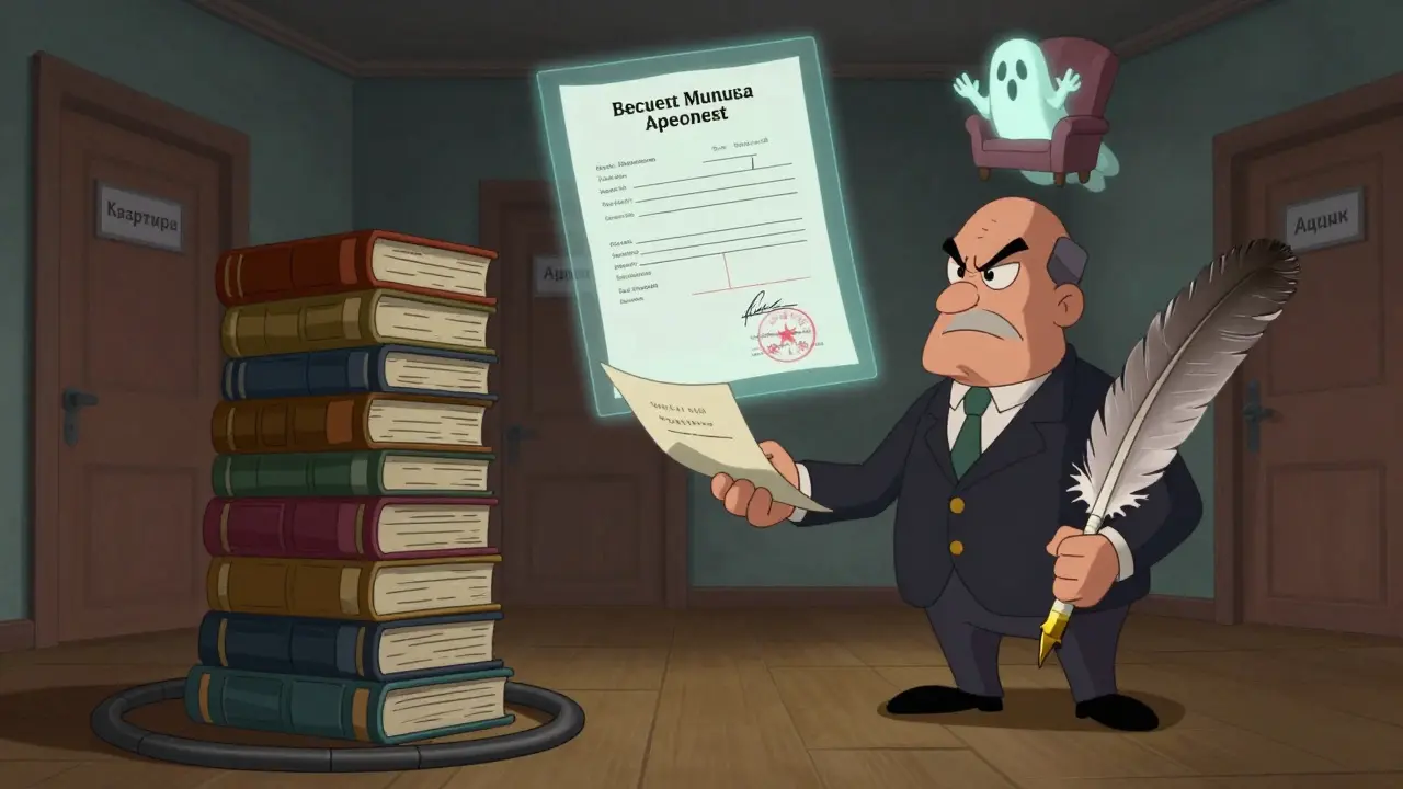 Нотариус проверяет отчет об оценке наследства с важными деталями.