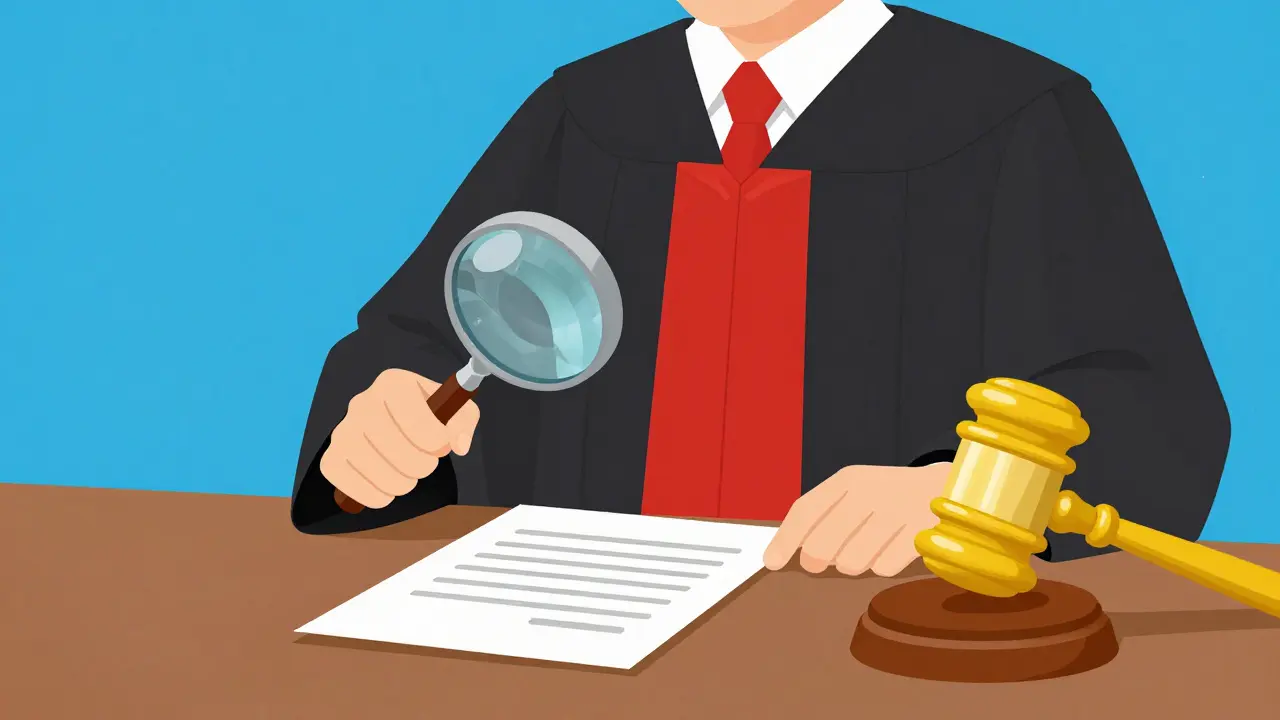 Судья рассматривает доказательства в мультяшном зале суда