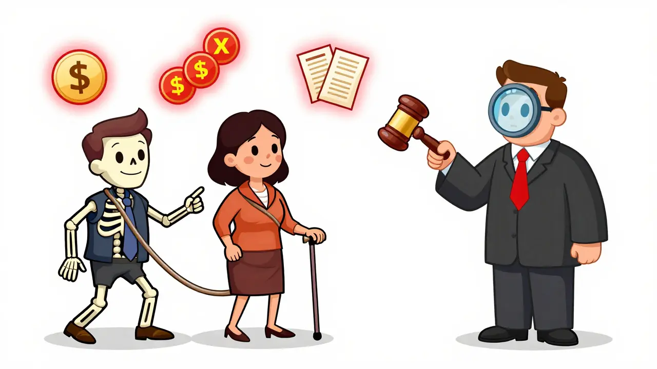 Трое людей связаны с обрушенной компанией, судья указывает на их действия.