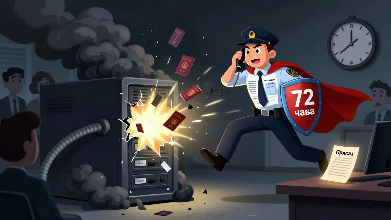 Ответственный за ПД предотвращает утечку данных, спеша уведомить Роскомнадзор в течение 72 часов после инцидента.