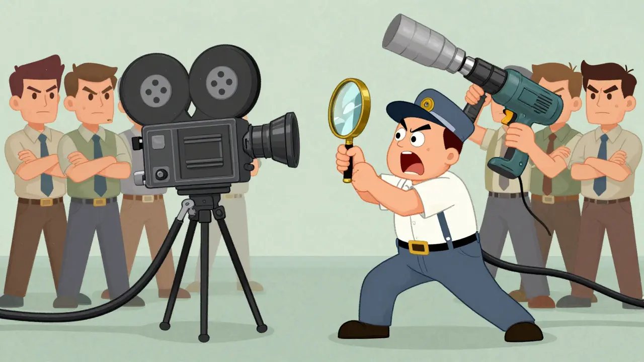 Жилец фиксирует шумный ремонт соседа на камеру в стиле rubber hose