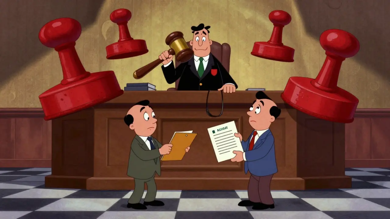 Судебный зал в стиле rubber hose: юристы решают спор о служебном произведении